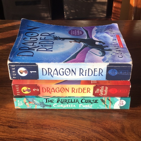 Cornelia Funke Paperback Books Dragon Rider (set of 3) Griffin Feather Aurelia - Picture 3 of 12